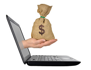 Image showing Money from computer