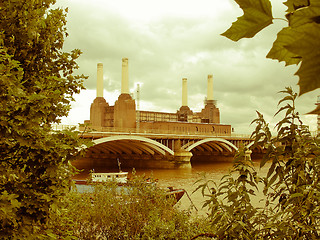 Image showing Retro looking Battersea Powerstation London