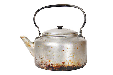 Image showing Old rusty kettle