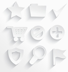 Image showing White Internet icons star