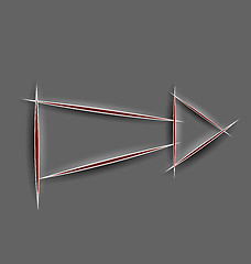 Image showing Paper cut arrow