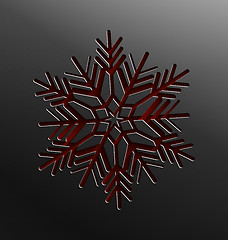 Image showing Christmas snowflake cut of paper