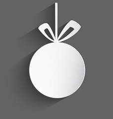 Image showing White 3d Christmas ball