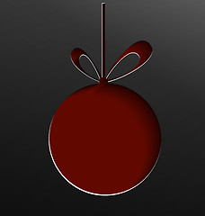 Image showing Christmas ball cut of paper