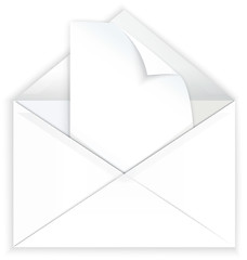 Image showing White envelope and corner paper