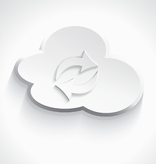 Image showing White cloud computing sink icon 3d