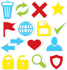Image showing Internet icons trash bin