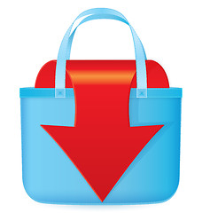 Image showing Bag with red arrow coming out
