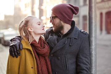 Image showing Young happy hipster couple