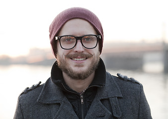 Image showing Young man with moustache and beard