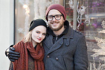 Image showing Young happy hipster couple