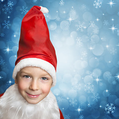 Image showing child in santa clothes