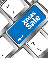 Image showing Computer keyboard with holiday key - xmas sale