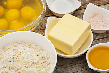 Image showing coconut bread ingredients