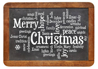 Image showing Merry Christmas word cloud