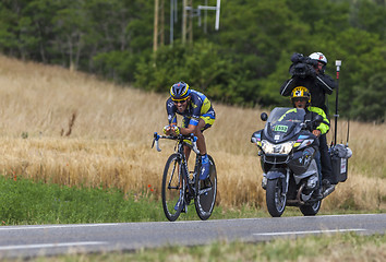 Image showing The Cyclist Alberto Contador