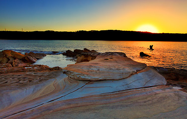 Image showing Sunrise at Bare Island