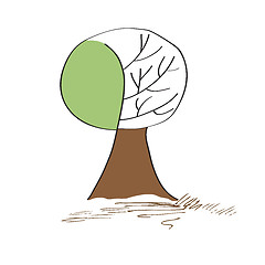 Image showing stylized vector tree