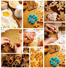 Image showing Preparing Gingerbread Cookies