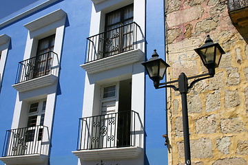 Image showing Blue building, Oaxaca, Mexico