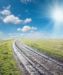 Image showing dirty road after rain