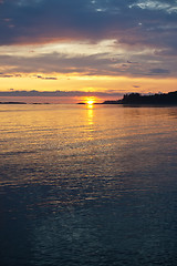 Image showing Sea sunset