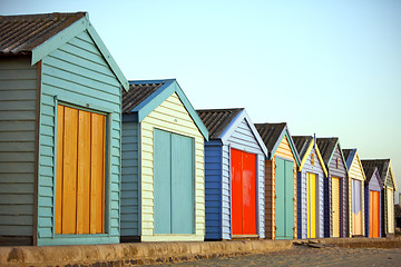 Image showing Beach huts