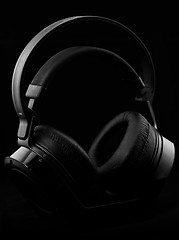 Image showing Headphones on black background