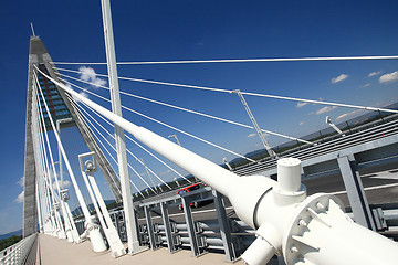 Image showing The Megyeri bridge detail 