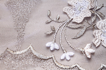 Image showing Silver textile