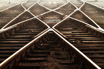 Image showing Railway in fog