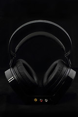 Image showing Headphones on black background