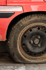 Image showing Flat tire