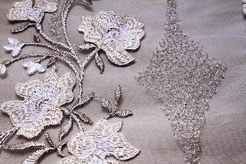 Image showing Silver textile