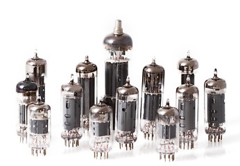 Image showing Glass vacuum radio tubes