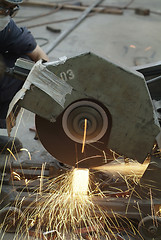 Image showing Rotating steel cutter
