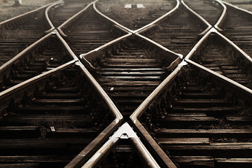 Image showing Railway in fog