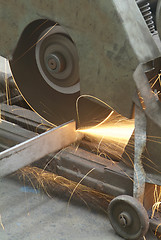 Image showing Cutting of steel