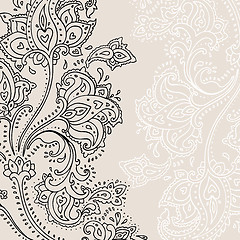 Image showing Hand Drawn Paisley ornament.