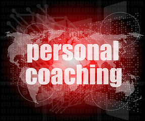Image showing word personal coaching on digital screen 3d, business concept