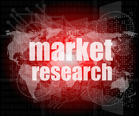Image showing Pixeled word Market research on digital screen 3d