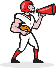 Image showing American Football Quarterback Bullhorn Isolated Cartoon