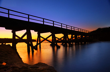 Image showing The pier bridge to Bare Island