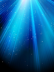 Image showing Stars on blue striped background. EPS 10