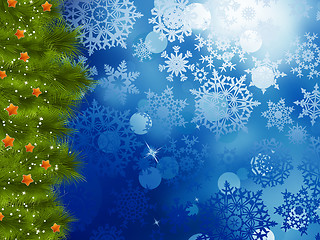 Image showing Christmas background with tree. EPS 10