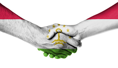 Image showing Man and woman shaking hands