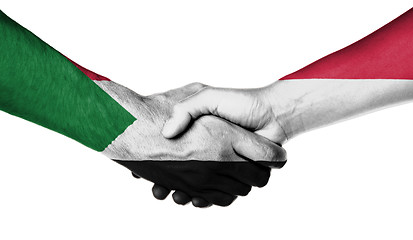 Image showing Man and woman shaking hands