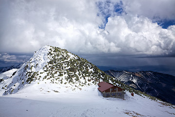 Image showing Snowy mountains