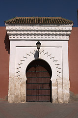 Image showing Doorway into Marrakech morocco