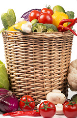 Image showing Fruits and vegetables in the basket